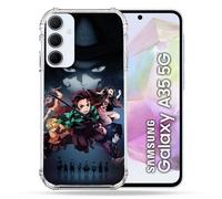 Coque Renforcé Pour Samsung Galaxy A35 5g Manga Demon Slayer Noir