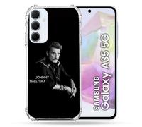 Coque Renforcé Pour Samsung Galaxy A35 5g Musique Johnny Hallyday Noir