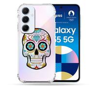 Coque Renforcé Transparente Pour Samsung Galaxy A55 5g Tete Mort Color