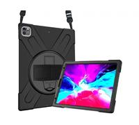 Coque renforcee avec emplacement stylet, bandouliere, poignee rotative et pied support pour Apple iP