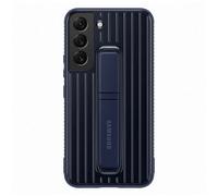 Coque renforcée avec fonction Stand pour Galaxy S22 Bleu marine