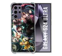 Coque Renforcée Compatible Magsafe Pour Samsung Galaxy S24 Ultra Manga Demon Slayer Groupe