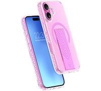 Coque pour iPhone 16 Compatible MagSafe AIR Grip 3m et Accroche bandoulière Transparent