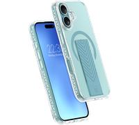 Force Case Coque pour iPhone 16 Compatible MagSafe AIR Grip 3m et accroche bandoulière Transparent