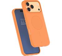 Coque renforcée MagSafe iPhone 17 Pro Max SILICONE 2m Orange + Garantie à vie Force Case
