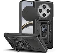 Coque Renforcée Oppo Find X8 Pro 5g - Tpu+Pc, Protection Caméra Coulissante, Anneau 360° Support, Pare-Chocs Antichoc, Dissipation Thermique - Noir
