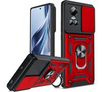 Coque Renforcée Oppo Find X8 Pro - Bumper Tpu+Pc Anti-Choc, Cache Caméra Coulissant, Anneau Rotatif 360° Support Magnétique Et Kickstand, Noir