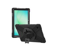 Coque Renforcée Polycarbonate Noir pour Galaxy Tab A9 Plus avec Poignée Rotative et Béquille