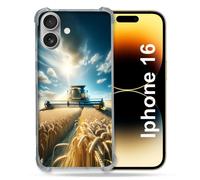Coque Renforcée Pour Apple Iphone 16 Agriculture Moissonneuse Blé