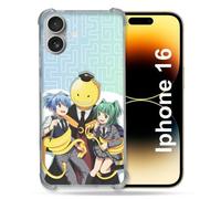 Coque Renforcée Pour Apple Iphone 16 Plus Manga Assassination Classroom Kuro Trio