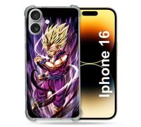 Coque Renforcée Pour Apple Iphone 16 Plus Manga Dragon Ball Sangohan Violet