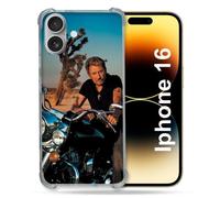 Coque Renforcée Pour Apple Iphone 16 Plus Musique Johnny Hallyday Moto