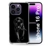 Coque Renforcée Pour Apple Iphone 16 Pro Animal Panthère Noire
