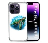 Coque Renforcée Pour Apple Iphone 16 Pro Animal Tortue Blanche Multicolore