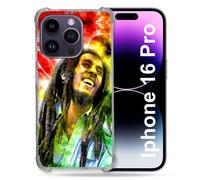 Coque Renforcée Pour Apple Iphone 16 Pro Musique Bob Marley Color