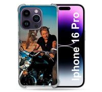 Coque Renforcée Pour Apple Iphone 16 Pro Musique Johnny Hallyday Moto