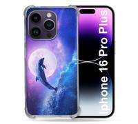 Coque Renforcée Pour Apple Iphone 16 Pro Plus Animal Dauphin Vague