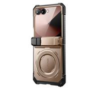 Coque Renforcée pour Galaxy Z Flip 7 Série Unicorn Beetle Grip, Béquille, Dorée