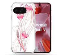 Coque Renforcée Pour Google Pixel 9 Amour Coeur Rose Montant Sur Blanc