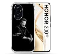 Coque Renforcée Pour Honor 200 5g Musique Johnny Hallyday Noir