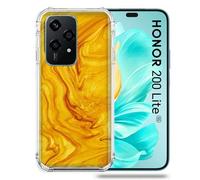 Coque Renforcée Pour Honor 200 Lite 5g Texture Marbre Jaune