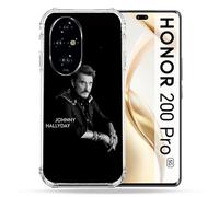 Coque Renforcée Pour Honor 200 Pro 5g Musique Johnny Hallyday Noir