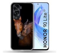 Coque Renforcée Pour Honor 90 Lite 5g Animal Cheval Marron