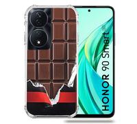 Coque Renforcée Pour Honor 90 Smart 5g Texture Trompe Oeil Chocolat