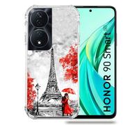 Coque Renforcée Pour Honor 90 Smart 5g Voyage France Paris Rouge