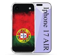 Coque Renforcée pour Iphone 17 Air Voyage Portugal Drapeau