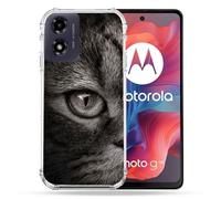 Coque Renforcée Pour Motorola G04 4g Animal Chat Gris