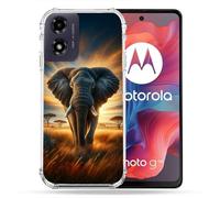 Coque Renforcée Pour Motorola G04 4g Animal Elephant Savane