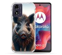 Coque Renforcée Pour Motorola G04 4g Chasse Sanglier Attaque
