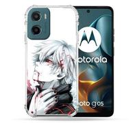 Coque Renforcée Pour Motorola G05 / E15 Manga Tokyo Ghoul Kaneki Blanc
