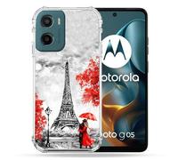 Coque Renforcée Pour Motorola G05 / E15 Voyage France Paris Rouge
