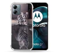 Coque Renforcée Pour Motorola G14 4g Animal Chat Reflet