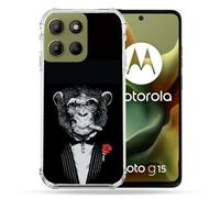Coque Renforcée Pour Motorola G15 Decale Singe Mafia