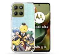 Coque Renforcée Pour Motorola G15 Manga Assassination Classroom Kuro Trio