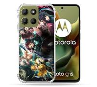 Coque Renforcée Pour Motorola G15 Manga Demon Slayer Groupe