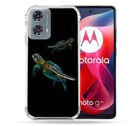 Coque Renforcée Pour Motorola G24 4g Animal Tortue Noire Multicolore
