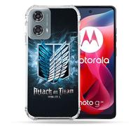 Coque Renforcée Pour Motorola G24 4g Manga Attaque Titans Noir