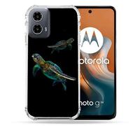 Coque Renforcée Pour Motorola G34 5g Animal Tortue Noire Multicolore