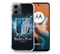 Coque Renforcée Pour Motorola G34 5g Manga Attaque Titans Noir