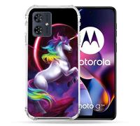 Coque Renforcée Pour Motorola G54 5g Fantastique Licorne Arc En Ciel