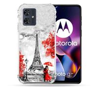 Coque Renforcée Pour Motorola G54 5g Voyage France Paris Rouge