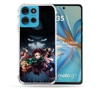 Coque Renforcée Pour Motorola G75 5g Manga Demon Slayer Noir