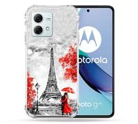 Coque Renforcée Pour Motorola G84 5g Voyage France Paris Rouge