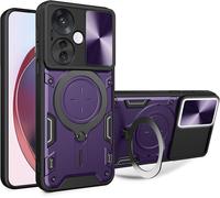 Coque Renforcée Pour Oppo Reno11 F 5g ¿ Anti-Chocs Et Anti-Rayures (Bumper Tpu + Dos Rigide), Protection Caméra, Bague Rotative 360° Avec Plaque Magnétique, Pourpre