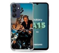 Coque Renforcée Pour Samsung Galaxy A15 4g / 5g Musique Johnny Hallyday Moto