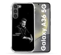 Coque Renforcée Pour Samsung Galaxy A36 5g Musique Johnny Hallyday Noir